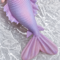 Poupée Bébé Reborn en Silicone de 12 Pouces avec Queue de Sirène, Yeux Fermés, Couleur Lilas Violet, Poupée Nouveau-né pour Jeu d'Imitation