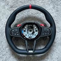 Volant en cuir avec palettes en fibre de carbone et touches rouges M1 M2 pour BMW M3 M4 M5 G05 X5 G06 X6 G20 G22 G26 G30 G31 G32 G36 G38 G80