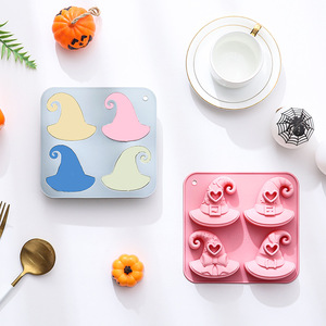Moldes de Silicona para Pastel con Diseño de Sombrero de Bruja, Reutilizables, de Grado Alimenticio, Lindos Moldes Magnéticos de Silicona para Chocolate, Dulces y Hielo - Product Image 2