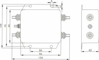 Filtre de ligne électrique monophasé DOREXS DBA7 40-100A EMI, compact, à visser, certifié CUL CQC CE ROHS, haute atténuation ESD