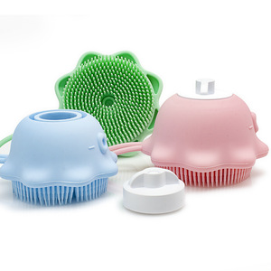 Cepillo de silicona suave <span class=keywords><strong>para</strong></span> el pelo <span class=keywords><strong>para</strong></span> bebé, cepillo de limpieza de cuero cabelludo, <span class=keywords><strong>para</strong></span> ducha - Product Image 2