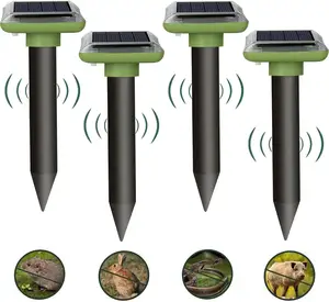 Solar snake repeller Eco friendly solar/battery powered 2/4/6pack vibrate sonic Groundhog Rodent Gopher Snake Rat Mole Repeller