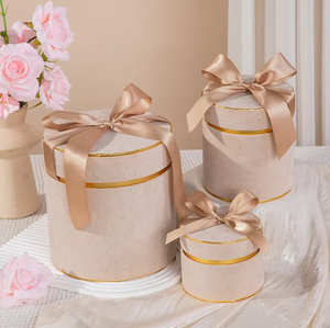 Juego de Cajas de Regalo Multicolores Opcionales, Cajas Redondas y Rectangulares con Lazo de Cinta de Satén para Flores y Regalos - Product Image 5