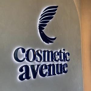 Letrero minimalista de alta gama para tienda, de <span class=keywords><strong>acero</strong></span> inoxidable negro con retroiluminación acrílica para publicidad en la fachada de la tienda. - Product Image 5