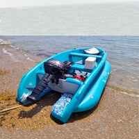 Bateau de pêche gonflable pliable en PVC pour la famille et les amis