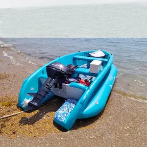 Drop Stitch PVC Perahu Nelayan Dapat Dilipat Kano Dayung Kayak untuk Keluarga dan Teman