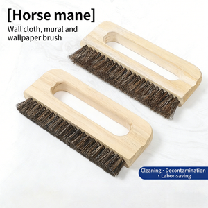 <span class=keywords><strong>Brosse</strong></span> à lisser le <span class=keywords><strong>papier</strong></span> <span class=keywords><strong>peint</strong></span> avec manche en bois et fonction de nettoyage, <span class=keywords><strong>brosse</strong></span> à pâte avec poils de cheval naturels doux - Product Image 2