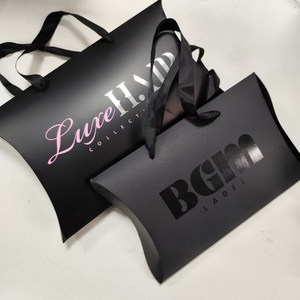 Tùy chỉnh in ấn logo bán buôn Đen Cmyk in Gối hộp/3 bó của phần mở rộng tóc bao bì - Product Image 1