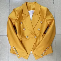 HIGH STREET-Chaqueta de diseño para mujer, chaqueta clásica con botones de León, doble botonadura, ajustada, 2022