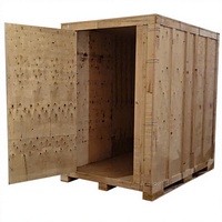 Caisse de rangement industrielle en bois robuste avec porte d'accès, en contreplaqué, réutilisable et empilable, personnalisable OEM ODM, usine du Vietnam