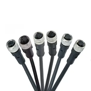 Kunden spezifisch geformtes M12-Kabel Stecker Buchse Stecker 3 4 5 8 12 17-poliger Sensor Außen leuchte LED Wasserdichter Luftfahrt draht