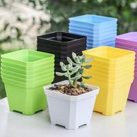 Macetas Cuadradas de 10 cm para Plántulas, Vasos de Plástico para Semilleros, Contenedores para Plantas y Flores, Macetas para Cultivo en Jardín