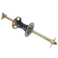 Ensemble d'essieu arrière ATV de 745 mm de longueur avec disque de frein de 160 mm # Pignon 428-37T avec écrous, boulons, moyeu de roue pour quad 110cc 125cc
