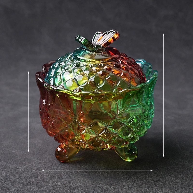 Colorful Butterfly Crystal Bowl 13*10cm