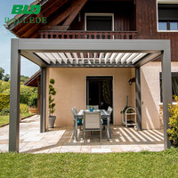 Pergola bioclimatique autoportante en aluminium moderne pour terrasse, gazebo pergola