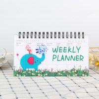 Cartoon A3 Spiral Journal avec Week Schedule Portable Coil Flip Notepad Corée du Sud Papeterie PP Cover A6 pour l'école