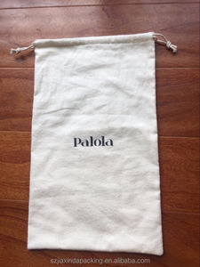 Good Quality Offwhite Beige Cotton Flannel Dust Bag for Shoe - Product Image 3