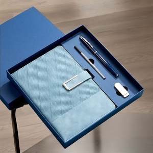 2025 New Arrivals Custom A5 <b>Notebook</b> Gift <b>Set</b> Elastic Strap Pen Holder PU Leather Printed Logo Mother's Day Trending Promotional - Product Image 2