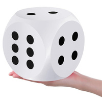 Cube en mousse souple vierge imprimé personnalisé de grands dés géants Eva balle anti-stress jeu éducatif dés en mousse PU
