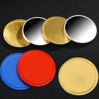 Pièce de monnaie vierge en métal d'acier inoxydable de 40mm personnalisée miroir laiton mat cuivre stock laser graver des pièces de défi vierges pour la gravure