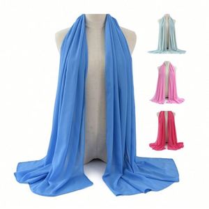 Châle long et doux en jersey de georgette de coton mercerisé personnalisé pour femme, style ethnique, type turban - Product Image 1
