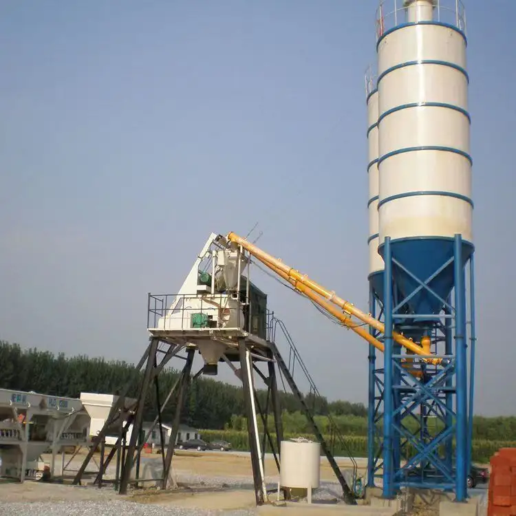 Malezya'da büyük ölçekli hazır karışık beton karıştırma tesisi konveyör bant tipi yatay 3 bir betonda harmanlama santrali