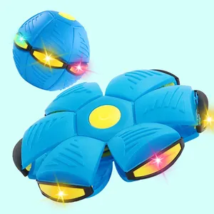 LONGXI Balles magiques à led pour enfants adultes Décompression Flying Flat Throw Plastic Bouncing Balls Toy Outdoor sport game