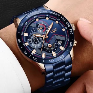 <span class=keywords><strong>Reloj</strong></span> de cuarzo <span class=keywords><strong>Lige</strong></span> 9982 con logotipo personalizado para hombre, <span class=keywords><strong>reloj</strong></span> de pulsera resistente al agua con diseño de acero inoxidable de lujo para hombre - Product Image 3