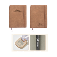 Carnet personnalisé A5 en cuir pour bureau, reliure souple, possibilité d'imprimer un logo, bloc-notes personnalisé pour cadeau