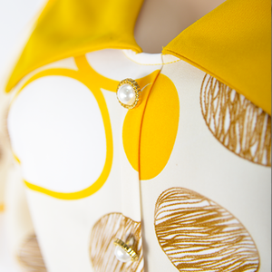 Robe d'été 2026 à col halter, style bohème, pour la plage, à manches fluides, pour soirée, motif floral jaune, décontractée, vêtements d'été haut de gamme personnalisés, OEM - Product Image 6