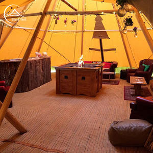 <span class=keywords><strong>Tipi</strong></span> de tente de camping indien en toile de style pyramide luxueux - Product Image 5