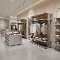 Présentoir de Magasin en Métal et Bois pour Vêtements, T-shirts et Articles de Mode – Idéal pour Boutiques et Commerces