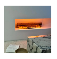 Insert de cheminée électrique 3D moderne en acier de 1000 mm à vapeur d'eau, avec télécommande vocale et application, flamme atomisée multicolore pour salon