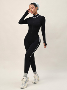 <span class=keywords><strong>Tuta</strong></span> da Yoga Intera Personalizzata Under Lulu da <span class=keywords><strong>Donna</strong></span>, Invernale, con Collo Alto, Maniche Lunghe, Vestibilità Slim, Cerniera, Abbigliamento Sportivo Senza Cuciture - Product Image 3