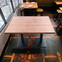 Tables de restaurant carrées de café de cantine commerciale moderne pour les cantines et les restaurants