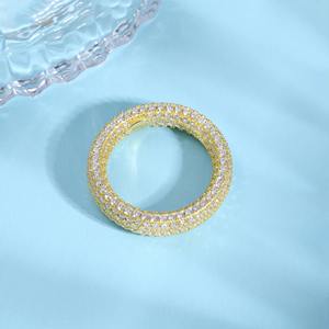 แหวนชุบทอง14K 925เงินสเตอร์ลิงแหวนฮิปฮอปกับเครื่องประดับงานหมั้นและงานแต่งงานสำหรับทุกเพศ - Product Image 5