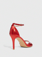 Sandales minimalistes à talons hauts pour femmes, talon fin, couleur neutre, chaussures de vacances, style chic et élégant pour les soirées