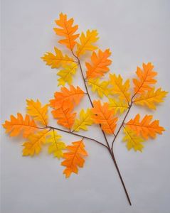 موسم J بيع بالجملة عيد الشكر ديكور المنزل أوراق البلوط الاصطناعي فروع نبات العشب الأخضر - Product Image 5
