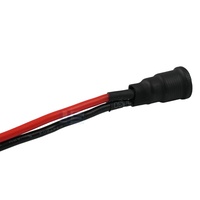 Kabel Konektor Bundar Tahan Air Merah Hitam 2 Kawat Dengan Penahan Tarikan untuk Penggunaan Koneksi Pompa Air LED Luar Ruangan