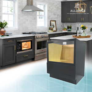 Armoire de cuisine pour micro-ondes MDB30 |   Meubles de cuisine haut de gamme pour les entrepreneurs en bâtiment |   Meubles de cuisine modernes prêts à assembler - Product Image 1