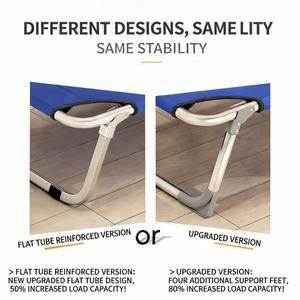 <span class=keywords><strong>เตียง</strong></span><span class=keywords><strong>พับ</strong></span>แคมป์ปิ้งระดับพรีเมียม - พื้น<span class=keywords><strong>ที่</strong></span>กว้างพิเศษและขาป้องกันการเอียงเพื่อการนอนกลางแจ้งที่มั่นคงและสบาย - Product Image 2