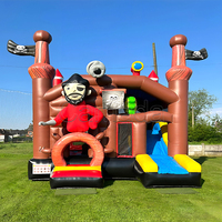 Château gonflable pirate en PVC de qualité commerciale, équipement de jeu extérieur pour enfants, combo gonflable avec toboggan
