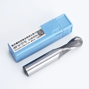 Huhao Carbide HSS 2 Flutes Ball Nose End Mill Cnc Router Bits Tools Ball Nose Milling Cutter H04230501