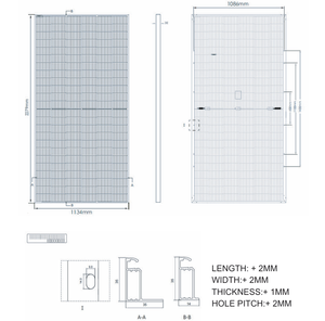 Nhà Máy Bán Buôn 580W Mono-Tinh Thể Tấm Năng Lượng Mặt Trời Đôi Thủy Tinh Năng Lượng Mặt Trời Năng Lượng Hệ Thống Hai Mặt Bạc Trong Suốt Khung Năng Lượng Mặt Trời - Product Image 5