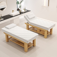 Mobilier de salon lit de massage solide beauté couleur personnalisée tables de massage facial lit en bois spa corps lits en bois