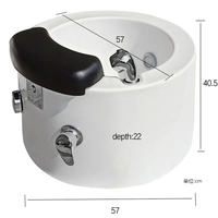 Offre Spéciale nouveau bassin en céramique de stations de bol de spa de pédicure avec fonction de surf léger salon de manucure adapté