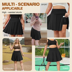 Übergröße Tennis-Skort für Damen Atmungsaktiver Dehnbarer Tennis-Skort mit Tasche - Product Image 4