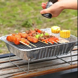 Professional Portable Aluminum <strong>Disposable</strong> Bbq Grill with Barbecue Wire Mesh - Product Image 3
