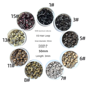 Spot Marchandises Noir Brun <span class=keywords><strong>Blond</strong></span> 1000 Perles/bouteille Nano Perles pour Nano Tip Extension de Cheveux Différentes Couleurs Micro Anneau - Product Image 3