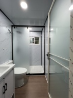 Casa Contenedor de Acero Plegable y Expandible, Villa Prefabricada Portátil con Baño Impermeable